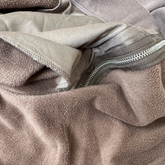 Athleta Cozy Karma Side Zip Funnel Neck Sweatshirt Sage Brown M, Super soft - Picture 11 of 12